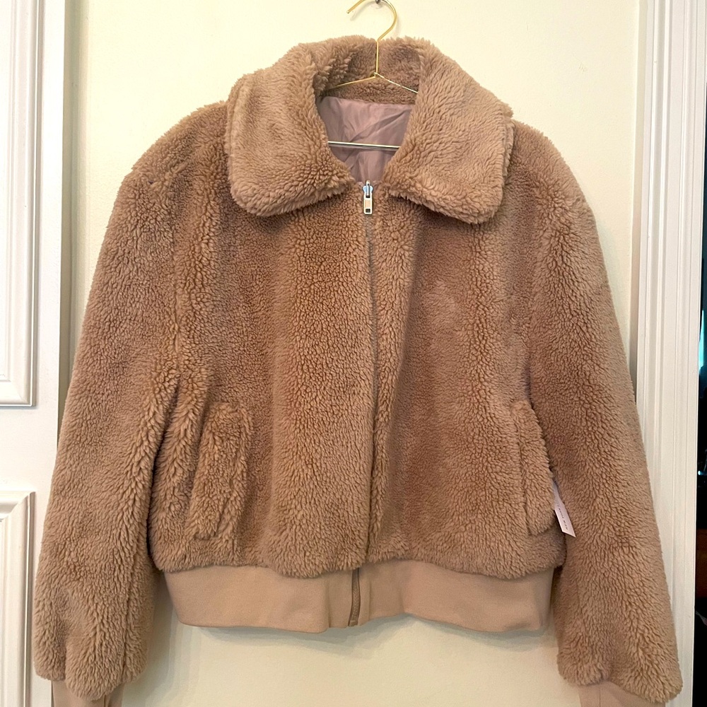 Teddy Bomber Jacket Reversible Size XXL